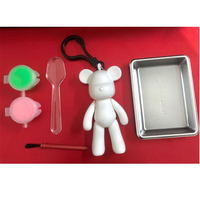 HSD HS1522471 Porte-clés Ours Créatif Abstrait Tendance TikTok, Cadeau DIY Mode en Plastique, Peinture Fluide Violente, Âges 4+