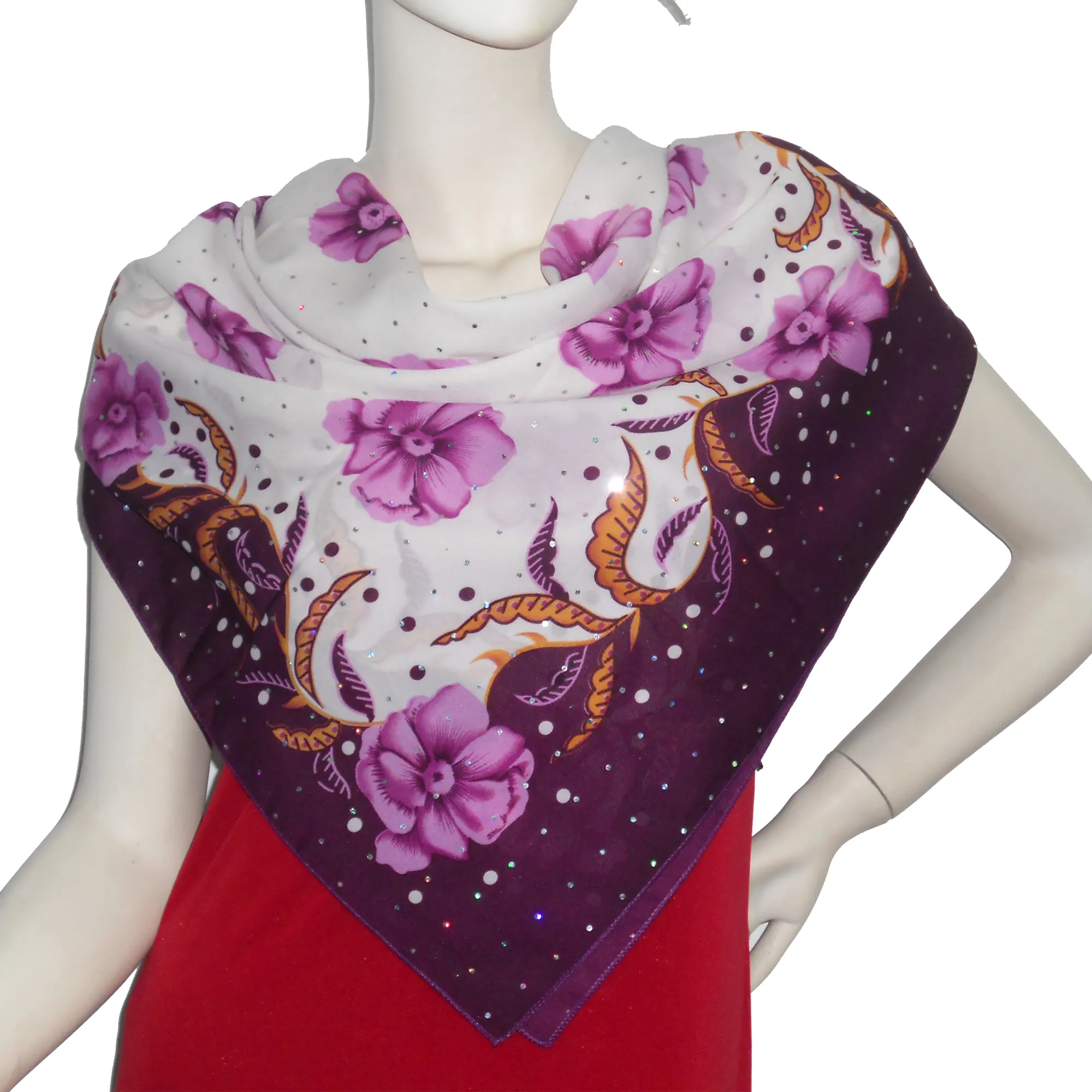Printed High Fashion Customized Polyester Turkish scarves for promotion