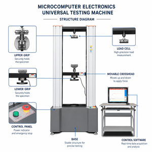 Máquina de Ensayo Universal Electrónica Accionada por Servomotor, Probador de Resistencia de Materiales a la Tracción y Compresión, Precisión Digital ASTM - Product Image 4