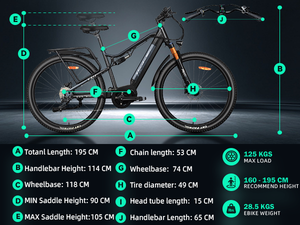 Bicicleta de Montaña con Motor Central TX11 250W, Disponible en Almacén de la UE - Product Image 6