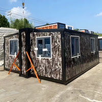 Maison mobile préfabriquée modulaire extensible de 20 pieds, 3 chambres, prête à l'emploi, avec salle de bain, cuisine et design moderne.