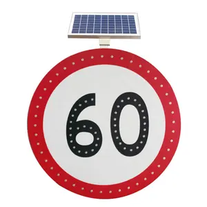 町の村の国の私道都市の高速道路LED点滅太陽電池式速度制限制限交通警告標識