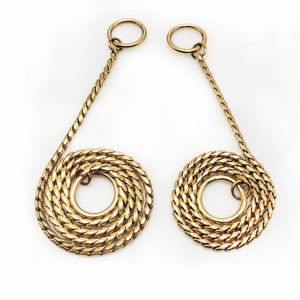 2024 collier de dressage pour chien de compagnie collier de chaîne de serpent de chien en métal doré de luxe - Product Image 6