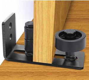 Guide à rouleaux mural réglable pour porte de grange Quincaillerie de pédalier Noir 8 modèles différents - Product Image 6