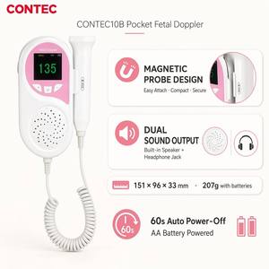 <span class=keywords><strong>Doppler</strong></span> fœtal portable électrique CONTEC10B <span class=keywords><strong>avec</strong></span> détection d'<span class=keywords><strong>échographie</strong></span> précise, écran LCD de 1,77 pouces, garantie d'un an - Product Image 4