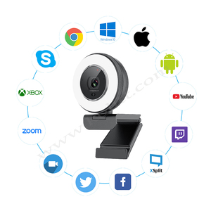 Nueva Cámara <span class=keywords><strong>de</strong></span> Video con Anillo <span class=keywords><strong>de</strong></span> Luz y Ajuste <span class=keywords><strong>de</strong></span> Brillo, Webcam USB 1080P, Ideal para Streaming, Conferencias y Reuniones - Product Image 2
