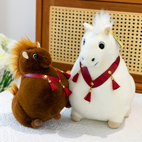 Gros cheval créatif en peluche mignon cheval debout jouet en peluche doux enfants cloche coloré cheval en peluche jouet