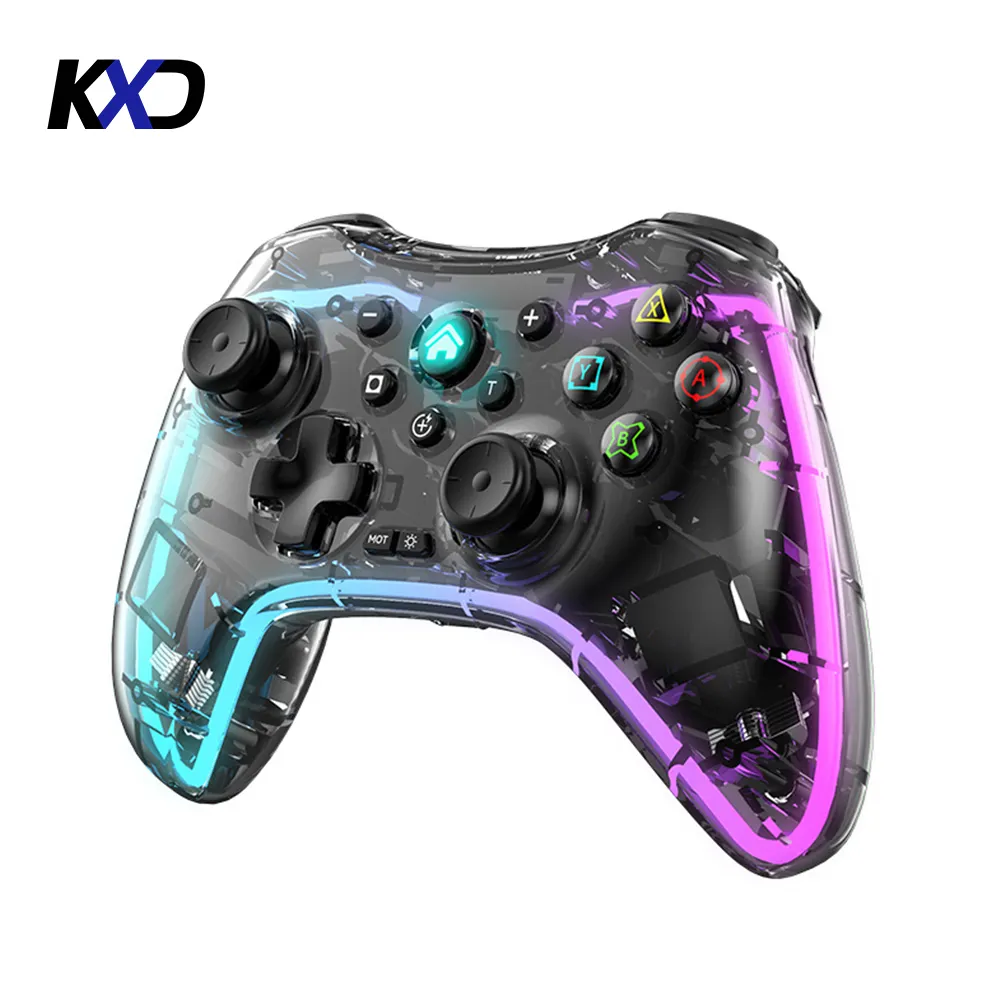 S03 interruttore controller di gioco senza fili con supporto di illuminazione RGB per PC/iOS/Android/Switch con doppio motore