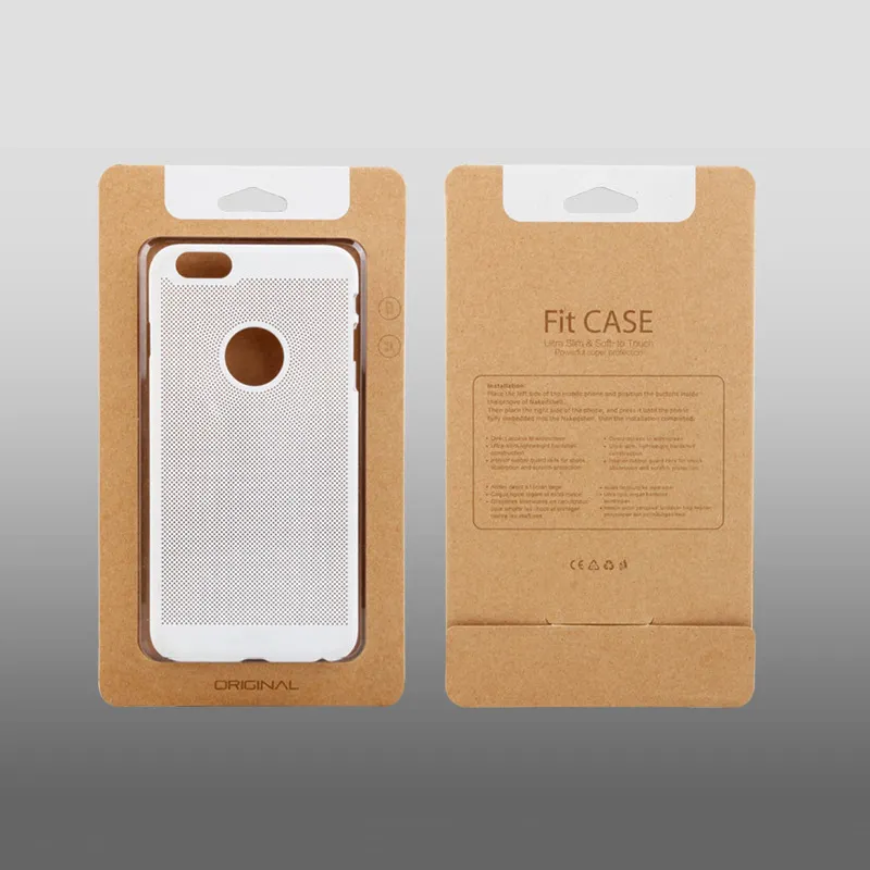 Ready to Ship Branded Logo Premium Retail Recycled Kraft Paper Phone Accessories Box New Mobile Phone Case Packaging