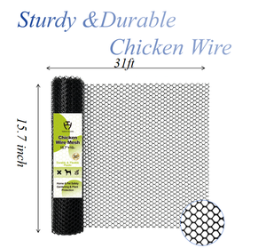 Thực phẩm cấp & vật nuôi an toàn <span class=keywords><strong>PVC</strong></span> lục giác lưới 4mm15.7''x31ft, sinh thái tuân thủ & thực tế đa năng <span class=keywords><strong>PVC</strong></span> lưới cho nhà/vườn/vật nuôi sử dụng - Product Image 3