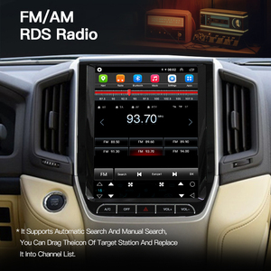 HFMidia Autoradio 12,1 pouces avec écran vertical, unité multimédia vidéo pour Toyota Land Cruiser 2016-2021, CarPlay sans fil - Product Image 3