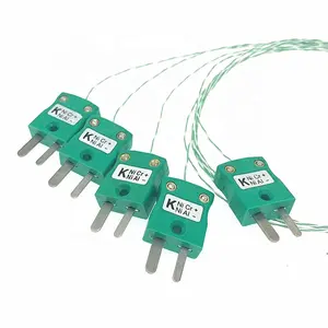 2x0,2mm K-Typ Twisted Pair Temperatur verlängerung Thermo element Draht geschweißtes Thermo element mit Stecker