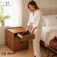 Vente directe d'usine, table de chevet moderne de luxe, armoire avec couvercle coulissant, rangement secret, meubles en bois massif, chambre à coucher, chambre d'hôtel