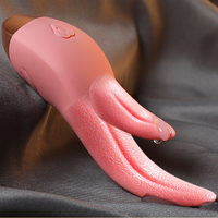 G-Punkt Nippel Stimulator Heizung lecken Zunge Vibrator Sexspielzeug für Frau mit Doppel zunge