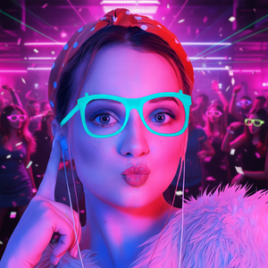 Lunettes néon phosphorescentes, jouets fantaisie pour fêtes, accessoires d'ambiance pour KTV, bars et concerts, montures de lunettes - Product Image 5