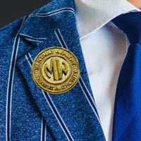 Badge métallique personnalisé de qualité supérieure, souple ou rigide, avec logo d'entreprise, d'école ou de sécurité, vente en gros en ligne depuis l'usine chinoise