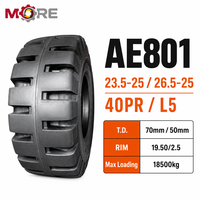 Pneu OTR AE801 23.5-25 26.5-25 L5 à motif super profond pour l'exploitation minière, usage intensif, 40PR, pour chargeuses de roches de carrière et déchiqueteuses de scories d'acier