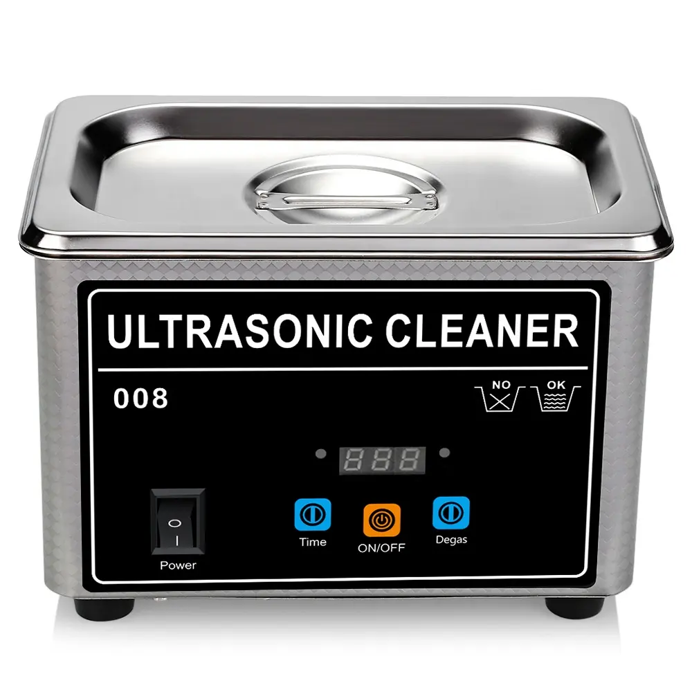 0.8L 35W/60W mini high performance portable Ultrasonic Cleaner for injector medical watch dental jewelry cleaning