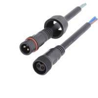 Lampe à LED RGB Système de contrôle led fil moulé 2Pin Mâle Femelle Connecteur M14 Connecteur IP65 2 Voies Connecteur