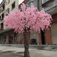 Arbre artificiel réaliste de cerisier en fleurs, décoratif d'intérieur, faux arbre de Sakura avec fleurs roses pour projets paysagers événementiels
