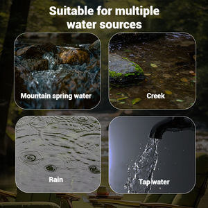 डेलानहुवी पोर्टेबल 1500l मीठे पानी फिल्टर नीला उत्तरजीविता जल फिल्टर 600 ml/min प्रवाह दर खोखली फाइबर यूएफ + सक्रिय यात्रा किट - Product Image 6