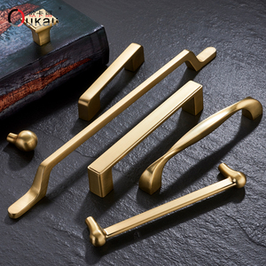 128mm chất lượng tốt chết đúc chải đánh bóng brushedbrass thiết kế hiện đại sang trọng nhà bếp Tủ cửa tủ xử lý - Product Image 3