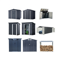 Abri de jardin en acier portable et mobile pour outils et voiture