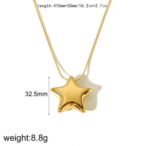 Star <b>Earring</b> And Necklace <b>Set</b> Gold <b>Silver</b> Stainless Steel <b>Stud</b> Jewelry For Women Gift Fashion Jewelry <b>Sets</b> - Product Image 4