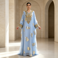 Ensemble Abaya Kaftan Arabe Élégant ODM pour Adultes – Robe et Pantalon Deux Pièces Ample Style Été Moyen-Orient