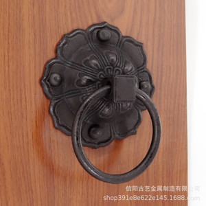 Poignée de porte en fonte Xinyang Guyi, tête de bête, à monter en surface, style antique M-15 - Product Image 2