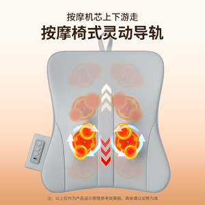 Lumbar Massager K23 Rechargeable Infrared Heating Massage Cushion For Waist Back Neck Relief With Hot Compress Function - Product Image 5