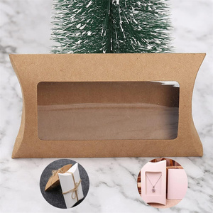 Caja de Embalaje de Papel Kraft Mini con Ventana Transparente, Caja de Regalo para Dulces, Chocolates, Panadería, Exhibición de Bodas - Product Image 2