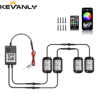 Super lumineux étanche 4 en 1 APP + télécommande RGB Rock lumière châssis lumière lumière ambiante pour voiture tout-terrain ATV moto
