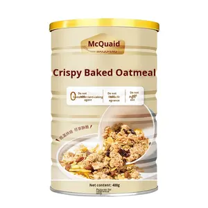 Mai Qu Feng <span class=keywords><strong>Cereal</strong></span> de <span class=keywords><strong>Avena</strong></span> Horneado Crujiente para el Desayuno con Yogur, Ingredientes Crujientes, Reemplazo de Comida Instantáneo, 400g, Hecho en China - Product Image 3