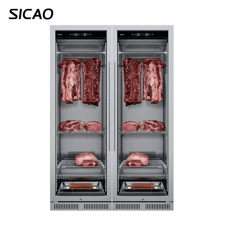 Factory hot selling commercial use fish pancetta dry aged Black stainless dry age beef refrigerator