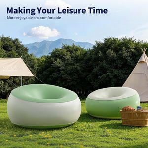 Pursuefree <b>Inflatable</b> <b>Sofa</b> Round Portable Outdoor Garden Chair Folding Indoor Outdoor Use - Product Image 4