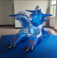 Dragon gonflable bleu transparent personnalisé au prix d'usine pour les cadeaux et les fournitures publicitaires