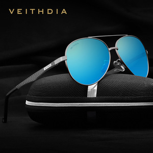 Veithdia Men Sunglasses Polarized Blue Lens Metal <b>Frame</b> UV400 Driving Fishing - Product Image 1