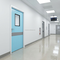 Porte de chambre d'hôpital en acier inoxydable, hygiénique, antibactérienne, résistante aux chocs, ignifuge, pour clinique médicale, laboratoire
