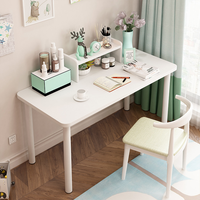 Bureau d'étudiant pour usage domestique, bureau d'écriture et poste de travail minimaliste pour chambre à coucher, bureau d'ordinateur blanc pour locataires