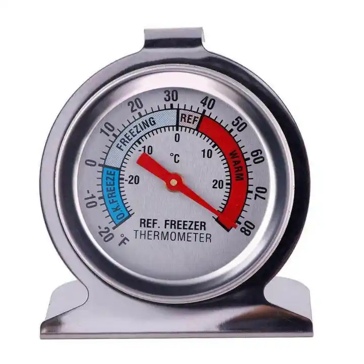 Wholesale Hot selling Dial Stainless steel refrigerator freezer thermometer  -20~80 F refrigerator temperature sensor kitchen tools From m.