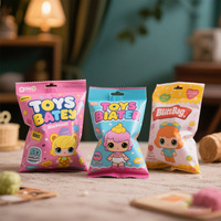 Conception colorée d'impression personnalisée Emballage lumineux en plastique Sac de thermoscellage de bonbon debout Boîte aveugle de jouet Sac d'emballage de jouet