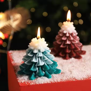 Vela Aromática de Cera de Soja con Forma de Árbol de Navidad 3D Personalizada para Decoración del Hogar y Recuerdos de Fiesta con Aroma a Árbol de Navidad - Product Image 4