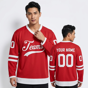 Jersey de Hockey sobre Hielo Personalizado para Hombre, Cuello Redondo, Manga Larga, Sublimado, Secado Rápido, Transpirable, Corte Regular para Adultos, 100% Personalizado para Equipos - Product Image 1