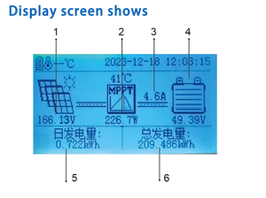 Bahan Baru pengontrol pengisian tenaga surya MPPT 30A dengan layar <span class=keywords><strong>LCD</strong></span> untuk sistem pengisian baterai surya - Product Image 6