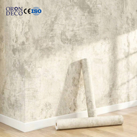 ORON 3D Stickers muraux en PVC imitation béton, autocollants, pour rénovation, papier peint ciment imperméable pour la décoration intérieure, rouleaux de papier peint pour salle de bain