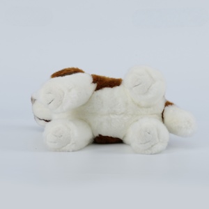Peluche Realista de Perro San Bernardo, Juguete de Peluche de Animal de Pie, Color Marrón y Blanco, Venta al por Mayor, Logotipo Personalizado, Fábrica OEM ODM - Product Image 2