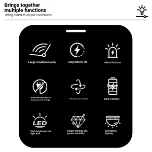 Sistema de Iluminación de Emergencia, LED de 50W, Doble Cabezal, Recargable, Grado de Evacuación con Alarma Audible (Jujingyang) - Product Image 6