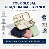 Sac de mouchoirs de maquillage en cuir PU avec logo personnalisé Organisateur de bijoux de voyage à la mode Organisateur portable anneaux collier Boîte Organisateur Mini pochette