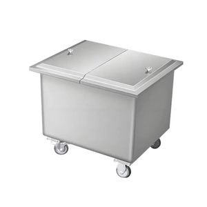 विशाल क्षमता वाला आटा कार्ट-व्हील-सक्रिय मोबाइल वाणिज्यिक आटा भंडारण ट्रॉली - Product Image 2